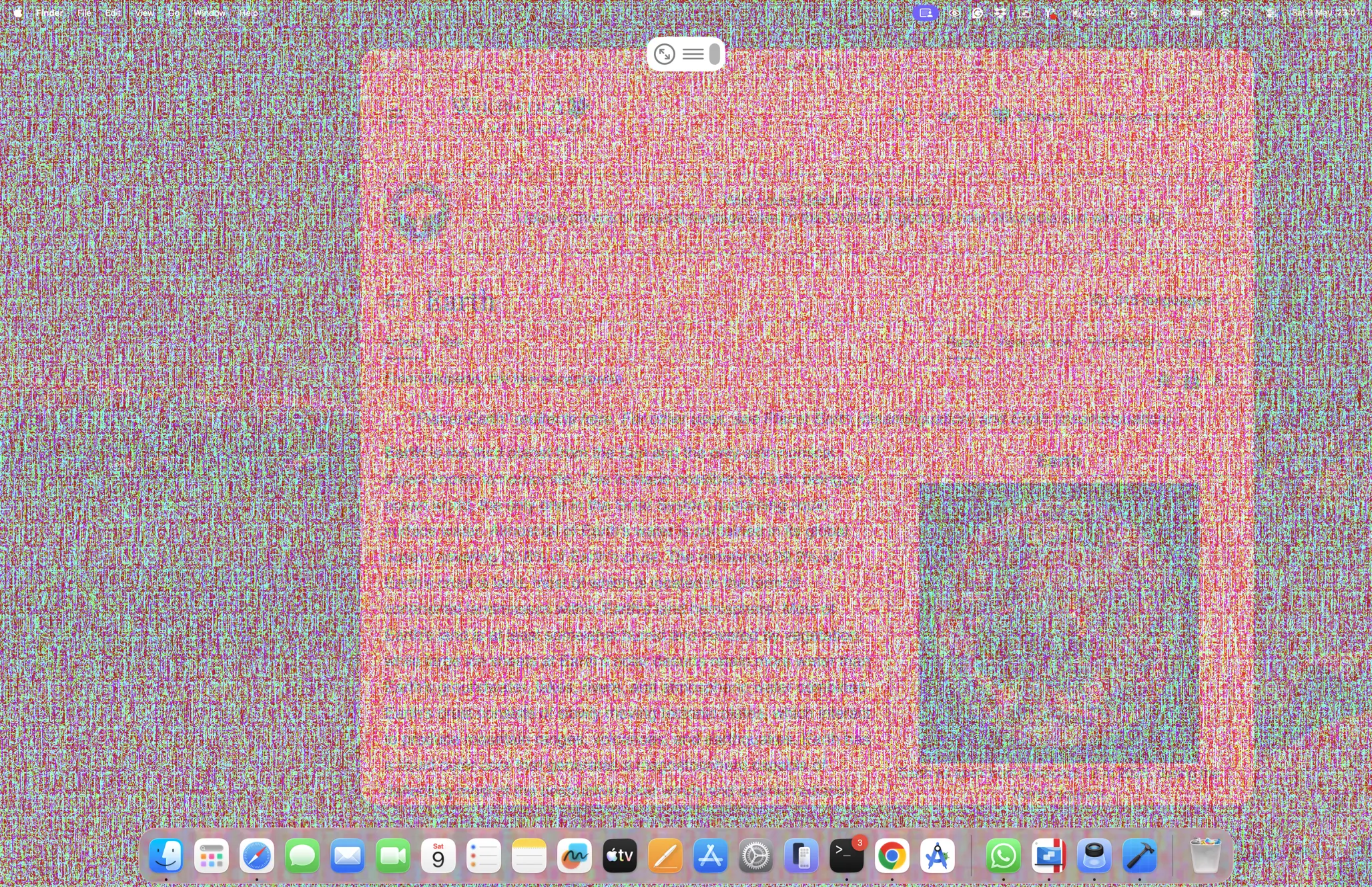 BlyndSyde covering the entire screen — full-screen scramble for maximum privacy