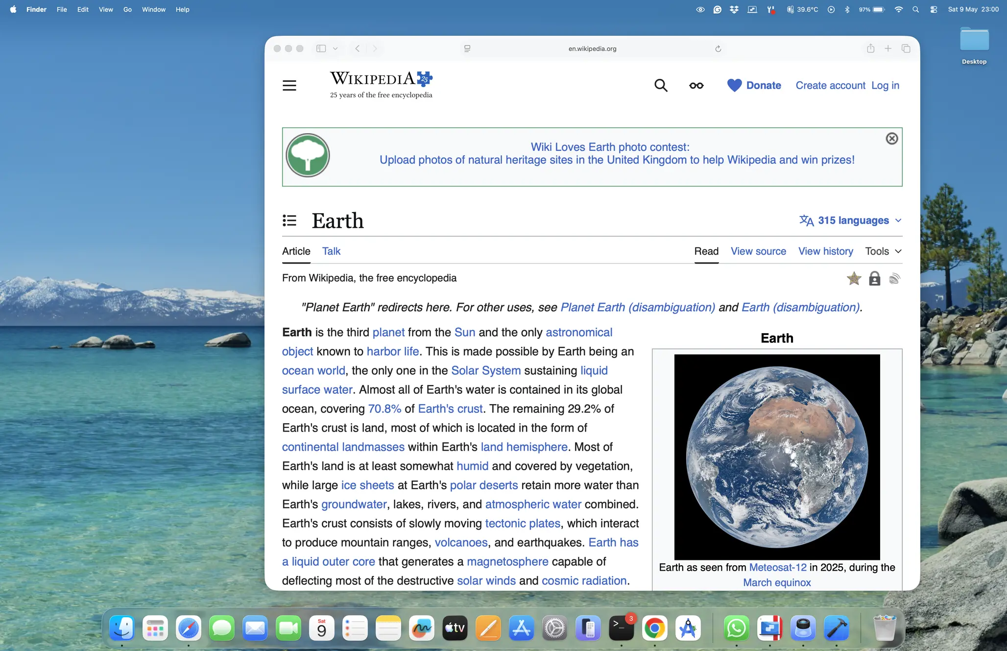 A Mac screen with BlyndSyde turned off — normal desktop visible