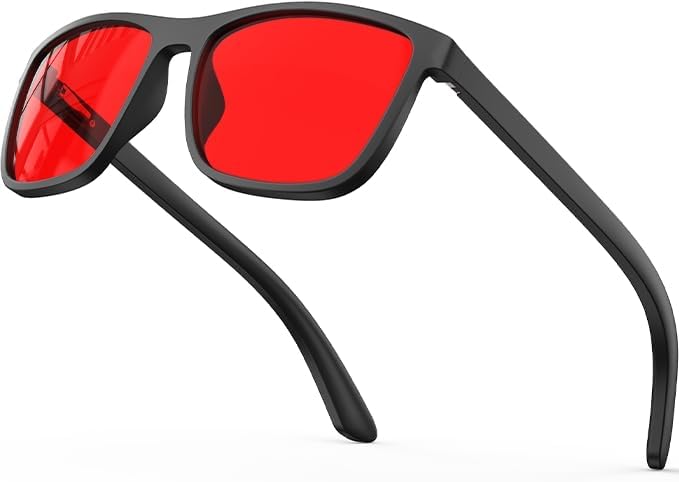 Bloomoak Matte Black blue/green light blocking glasses