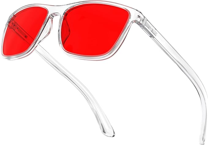 Bloomoak Transparent Frame blue/green light blocking glasses